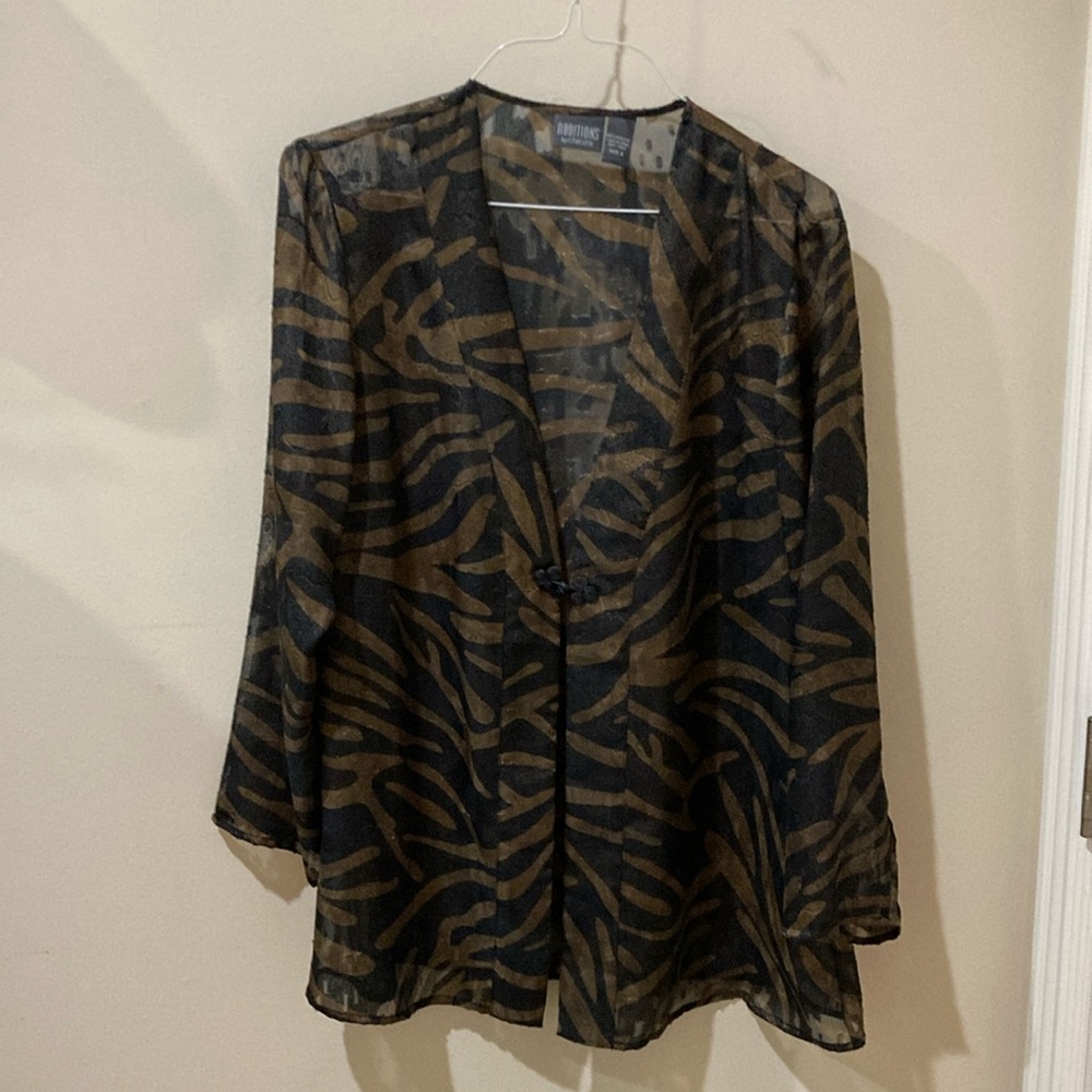 Animal print cardigan